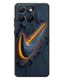 Чохол для Motorola Edge 70 Fusion Plus з картинкою «Об'ємний логотип Найк»