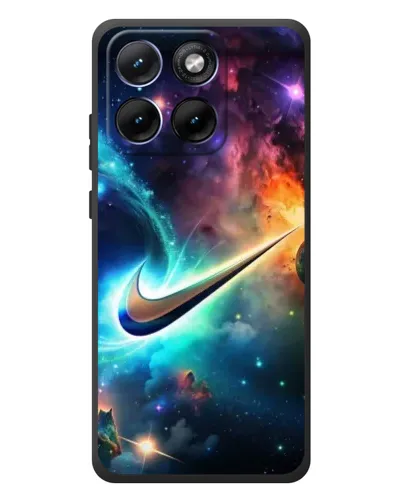 Чохол для Motorola Edge 70 Fusion Plus з картинкою «Космічний Nike Swoosh»