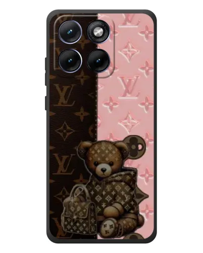 Чохол для Motorola Edge 70 Fusion Plus з картинкою «Ведмедик у стилі LV»