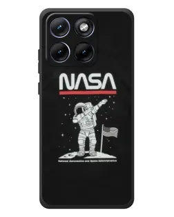 Чохол для Motorola Edge 70 Fusion Plus з картинкою «NASA — крокуємо по Місяцю»