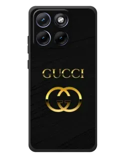 Чохол для Motorola Edge 70 Fusion Plus з картинкою «Золотий логотип Gucci»