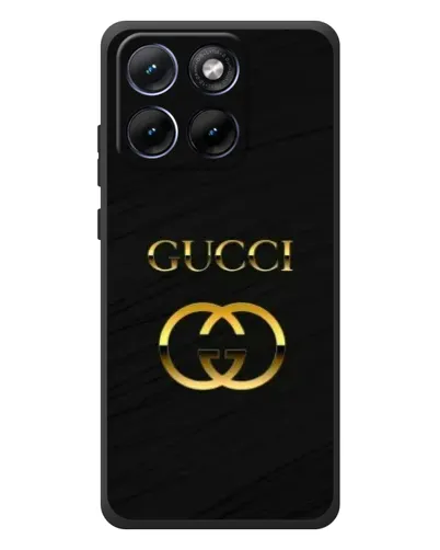 Чохол для Motorola Edge 70 Fusion Plus з картинкою «Золотий логотип Gucci»