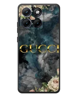 Чехол для Motorola Edge 70 Fusion Plus с картинкой «Абстрактные цветы Gucci»