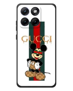 Чохол для Motorola Edge 70 Fusion Plus з картинкою «Міккі Маус Gucci — смуги»