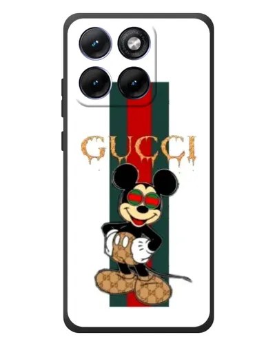 Чохол для Motorola Edge 70 Fusion Plus з картинкою «Міккі Маус Gucci — смуги»