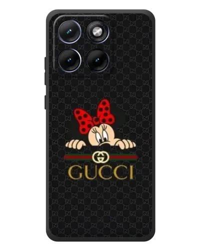 Чохол для Motorola Edge 70 Fusion Plus з картинкою «Мінні Маус Gucci — чорний»