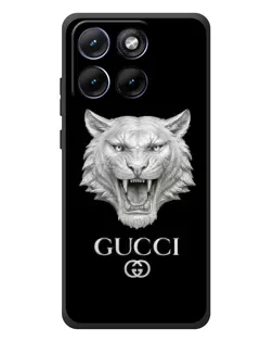 Чехол для Motorola Edge 70 Fusion Plus с картинкой «Gucci — серебряный лев»