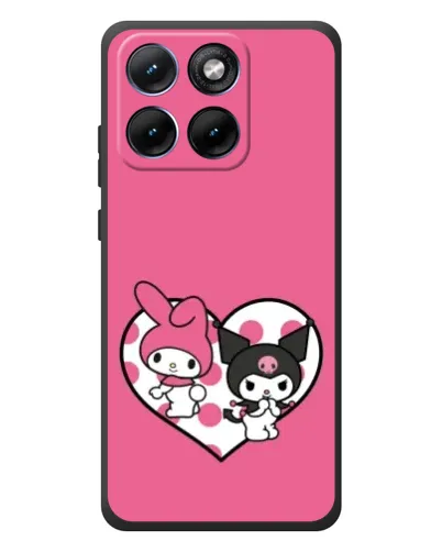 Чохол для Motorola Edge 70 Fusion Plus з картинкою «Kuromi та My Melody»