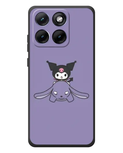 Чохол для Motorola Edge 70 Fusion Plus з картинкою «Kuromi на ліловому фоні»