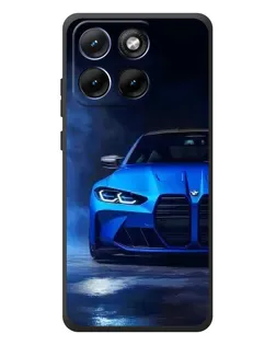 Чохол для Motorola Edge 70 Fusion Plus з картинкою «Блакитна BMW M4»