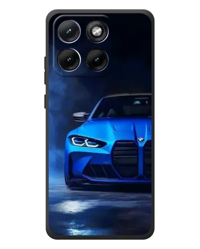 Чохол для Motorola Edge 70 Fusion Plus з картинкою «Блакитна BMW M4»
