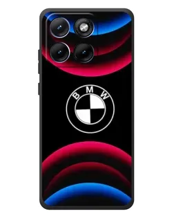 Чохол для Motorola Edge 70 Fusion Plus з картинкою «Логотип BMW та неонові дуги»