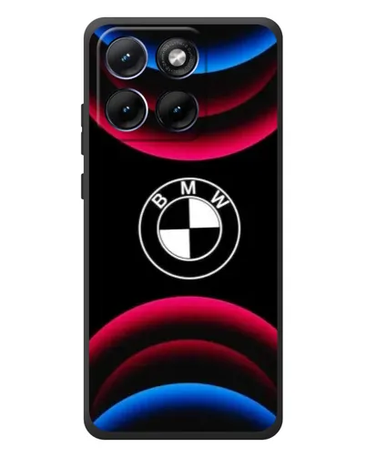 Чохол для Motorola Edge 70 Fusion Plus з картинкою «Логотип BMW та неонові дуги»