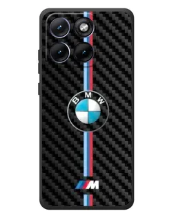 Чохол для Motorola Edge 70 Fusion Plus з картинкою «Емблема BMW та карбон»