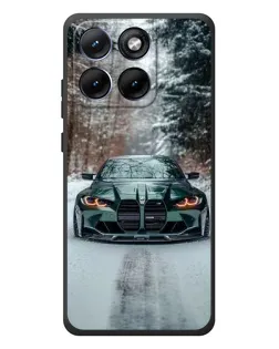 Чохол для Motorola Edge 70 Fusion Plus з картинкою «BMW у зимовому лісі»