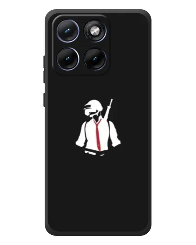 Чохол для Motorola Edge 70 Fusion Plus з картинкою «PUBG — силует воїна»