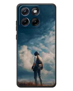 Чохол для Motorola Edge 70 Fusion Plus з картинкою «Герой PUBG на скелі»