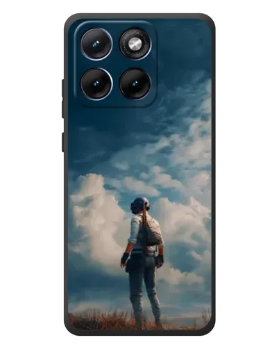 Чохол для Motorola Edge 70 Fusion Plus з картинкою «Герой PUBG на скелі»