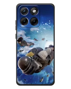 Чохол для Motorola Edge 70 Fusion Plus з картинкою «Десант PUBG — стрибок»