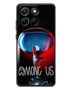 Чохол для Motorola Edge 70 Fusion Plus з картинкою «Червоний імпостер — макро»