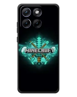 Чохол для Motorola Edge 70 Fusion Plus з картинкою «Minecraft Diamond лого»