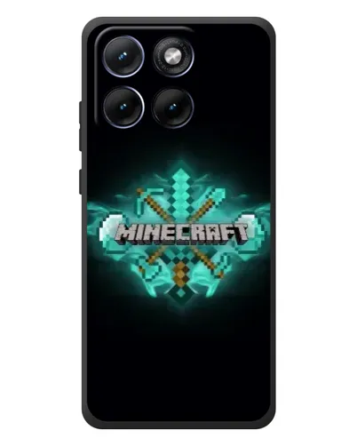 Чохол для Motorola Edge 70 Fusion Plus з картинкою «Minecraft Diamond лого»