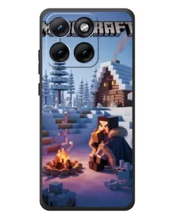 Чохол для Motorola Edge 70 Fusion Plus з картинкою «Зимовий Minecraft»