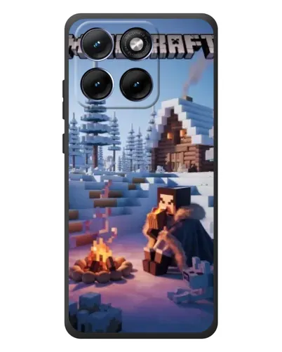 Чохол для Motorola Edge 70 Fusion Plus з картинкою «Зимовий Minecraft»