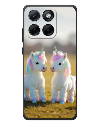 Чохол для Motorola Edge 70 Fusion Plus з картинкою «Пара єдинорогів»