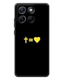Чохол для Motorola Edge 70 Fusion Plus з картинкою «Серце та Хрест»