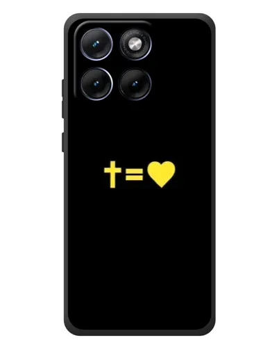 Чохол для Motorola Edge 70 Fusion Plus з картинкою «Серце та Хрест»