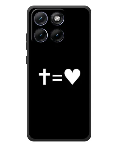 Чохол для Motorola Edge 70 Fusion Plus з картинкою «Хрест та Серце»