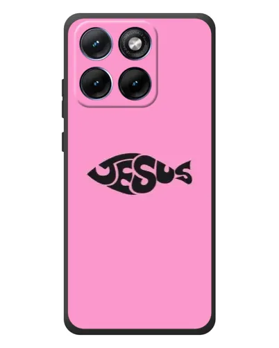 Чохол для Motorola Edge 70 Fusion Plus з картинкою «Рожевий символ Jesus»
