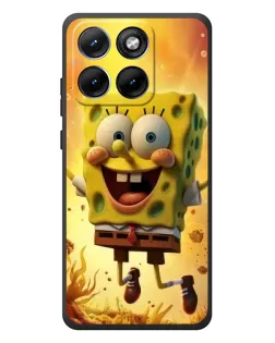 Чохол для Motorola Edge 70 Fusion Plus з картинкою «Губка Боб стрибає»