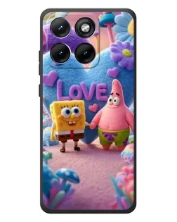 Чехол для Motorola Edge 70 Fusion Plus с картинкой «Губка Боб Патрик»