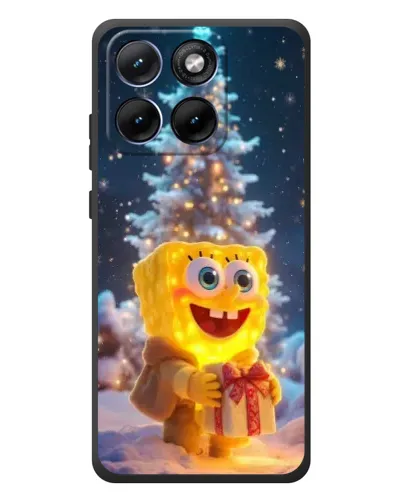 Чохол для Motorola Edge 70 Fusion Plus з картинкою «Різдвяний Спанч Боб»