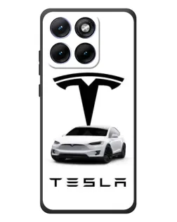 Чохол для Motorola Edge 70 Fusion Plus з картинкою «Tesla White Style»