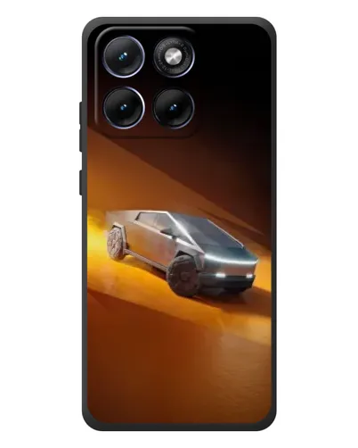 Чохол для Motorola Edge 70 Fusion Plus з картинкою «Cybertruck у пустелі»