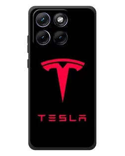 Чохол для Motorola Edge 70 Fusion Plus з картинкою «Tesla Red Logo»