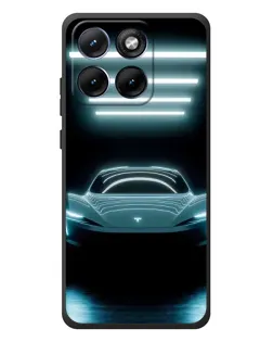 Чохол для Motorola Edge 70 Fusion Plus з картинкою «Tesla в неоні»