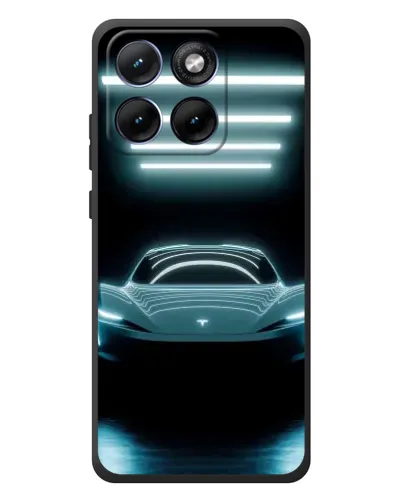 Чохол для Motorola Edge 70 Fusion Plus з картинкою «Tesla в неоні»