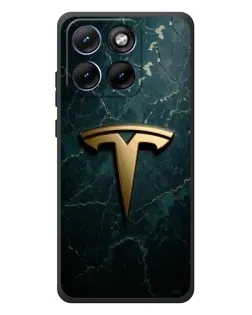 Чохол для Motorola Edge 70 Fusion Plus з картинкою «Мармурова Tesla Gold»