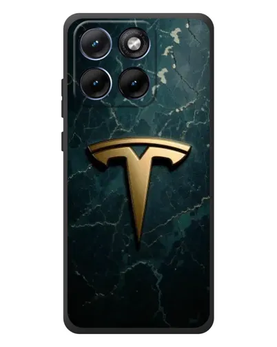 Чохол для Motorola Edge 70 Fusion Plus з картинкою «Мармурова Tesla Gold»