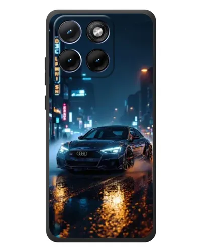 Чохол для Motorola Edge 70 Fusion Plus з картинкою «Нічне місто та Audi»