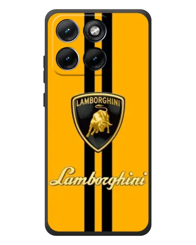 Чохол для Motorola Edge 70 Fusion Plus з картинкою «Lamborghini Stripe жовтий»