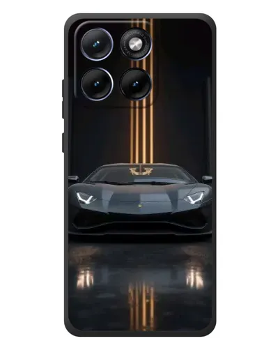 Чохол для Motorola Edge 70 Fusion Plus з картинкою «Lamborghini золоті лінії»