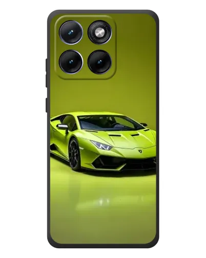 Чохол для Motorola Edge 70 Fusion Plus з картинкою «Салатовий Lamborghini Huracan»