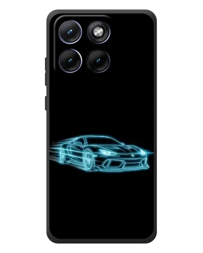 Чохол для Motorola Edge 70 Fusion Plus з картинкою «Неоновий контур Lamborghini»