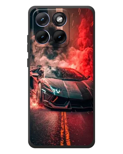 Чохол для Motorola Edge 70 Fusion Plus з картинкою «Lamborghini червоний дим»