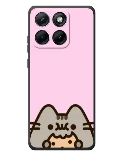 Чохол для Motorola Edge 70 Fusion Plus з картинкою «Pusheen та печиво»